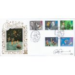 Clangers Artist Peter Firmin Signed Clangers Benhams Silk Cachet First Day Cover. 186 of 500