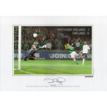 David Healy Northern Ireland 16 x 12 coloured photo. Photo shows Healy scoring the goal which beat