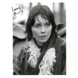Lucy Fleming signed 10x8 black and white photo. Fleming is a British actress. Good condition. All