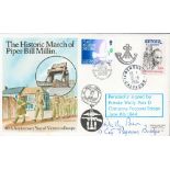 WW2 Private Wally Parr Signed The Historic March of Piper Bill Millin Flown First Day Cover. 41 of