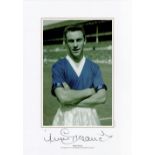 Jimmy Greaves signed 16 x 12 colourised print. Print Shows Greaves posing for a photo. Greaves is