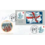 Bobby Charlton signed Internetstamps 2002 Football World Cup official FDC. Good condition. All