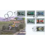Nigel Mansell signed Internetstamps 2007 Grand Prix official FDC. Good condition. All autographs