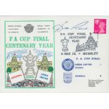 Don Revie signed 1972 Leeds Utd v Arsenal FA Cup Centenary Dawn football cover. Good condition.