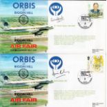 Celebrity Signed Biggin Hill Air Fair cover collection. 12 covers signatures include Patrick