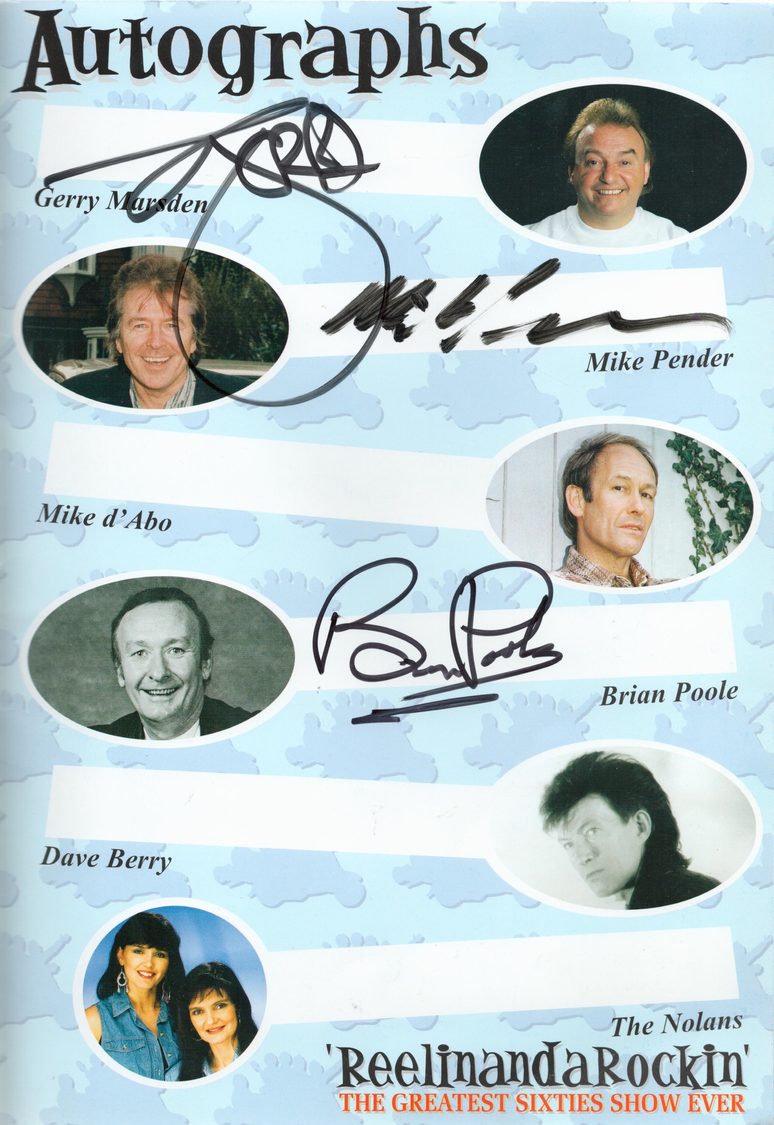 Gerry Marsden, Mike Pender and Brian Poole Signed ReelinandaRocking- The Greatest Sixties Show - Image 2 of 2