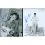 Sophia Loren signed 10x8 black and white photo. Young image. Italian actress. Good condition. All