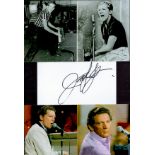 Jerry Lee Lewis 12x8 mounted signature piece includes signed white card and four photos fixed to