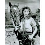 Rhonda Fleming signed 10x8 black and white photo. August 10, 1923 - October 14, 2020) was an