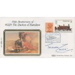Terence Cuneo signed 50th anniv of 46229 the duchess of Hamilton Benham small silk FDC. Good