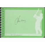 Cricketers autograph book - Lords signed inside by 5 players. Includes Gary Sobers, John Murray,