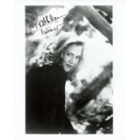 Kathleen Turner signed 10x8 black and white photo. American actress. Known for her distinctive