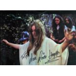 Linda Hayden signed 10x8 colour photo. Dedicated. English film and television actress. She is best