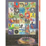 Ben Ainslie signed XXX Olympiad - the sports of London 2012 stamp sheet. 30 1st class stamps. Good