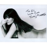 Judy Matheson signed 10x8 black and white photo. Dedicated. British actress perhaps known for her