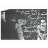 Barrie Holland signed 10x7 black and white Return of the Jedi photo. Dedicated. Good condition.