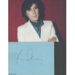 Bryan Ferry, a signed 6x4 album page with a 7x5 modern photo. An English singer, songwriter and lead