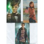 Dr Who signed photo collection. 3 6x4 colour photos individually signed. Signatures include Matt