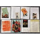 Music collection of assorted signed items including photos, pages and signature pieces. This