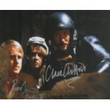 Dr. Who Earthshock, a 10x8 colour photo signed by Peter Davidson, the fifth Doctor. Also signed by