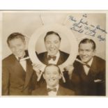 Yacht Club Boys signed 10x8 black and white vintage photo dedicated with original mailing envelope