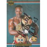 Evander Holyfield, a signed 3. 5x2. 5 Ringlords trading card. Legendary American boxer, former