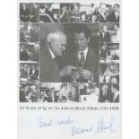 Desmond Llewelyn, a signed 7. 5x6 photo. Actor who played Q in 17 James Bond films between 1963