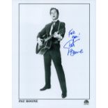 Pat Boone signed 10x8 black and white photo. American singer, composer, actor, writer, television