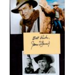 James Stewart 12x8 overall mounted signature piece includes signed album page and three superb