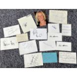 Entertainment collection of signed cards and photographs. Includes stars: Mary Whitehouse,