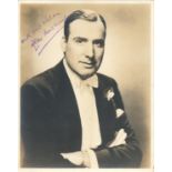 Alan Mowbray signed 10x8 vintage sepia photo with original personalised mailing envelope dated 5th