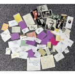 Entertainment collection of assorted signed items including photos, letters, cards and more. This