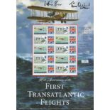 Captain Tim Orchard and Captain Leslie Scott signed 90th anniv of the First transatlantic flights