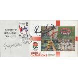 George and Ben Cohen, a dual signed envelope with England Winners 1966 stamp and 2003 Rugby World