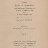 The Anderson Galleries Fine Paintings Catalogue 1936 First Edition Softback Catalogue published by