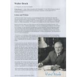 Walter Bruch signed 6x4 black and white photo, Comes with Wikipedia page. Bruch (2 March 1908 - 5