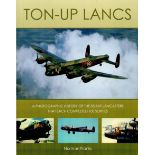 WW2 Norman Franks Hardback Book Titled Ton Up Lancs Multi Signed by BBFM Lancaster Aircrew Members