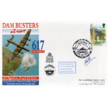 WW2 Flt Lt Allan Hill DFC Signed Dambusters at War 617 Squadron FDC, With Stamps and Postmarks. 6 of