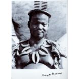 Mangosuthu Buthelezi signed 12x8 black and white photo. Mangosuthu Gatsha Buthelezi (born 27