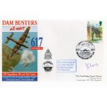 WW2 Dambuster Jim Clay DFC Signed Dambusters at War 617 Squadron FDC, With Stamps and Postmarks.