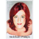 Siobhan Phillips signed 12x8 colour photo. Phillips was a 42-year-old comedian and singer from