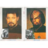 Star Trek Collection of Signed Pictures including Jonathan Frakes (William Riker), Michael Dorn (