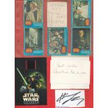 Star Wars Collection of Photos, Signature Pieces, 5 x Collectors Cards 1977, Piece of Original