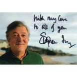 Stephen Fry, Top Actor & Author, 8x6 inch Signed Photo. Good condition. All autographs come with a