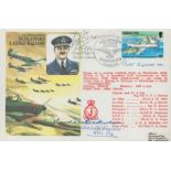 WW2 Sgt Walter Evans and 3 Other Signed ACM Sir Trafford Leigh-Mallory Flown FDC. Good condition.