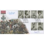 Lord Raglan and Earl of Cardigan Signed 150th Anniv Crimean War Internet Stamps FDC. 592 of 1000