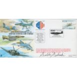 WW2 US Fighter Ace Col Francis S Gabreski Signed 50th Anniv of USAF Flown FDC. 63 of 250 Covers