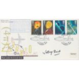 RAF Test Pilot Jeffrey Quill Signed Scientific Achievements Royal Mail First Day Cover. 13 of 15