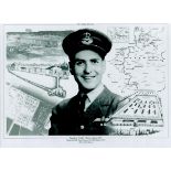 WW2 Squadron Leader Jimmy James MC Black and White Montage Photo. 16x12 in size. James was