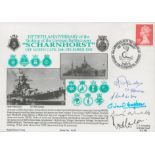 Navy 5 Signed 50th Anniv of Sinking Scharnhorst 26th December 1943 FDC. Personally Signed by Rear Ad